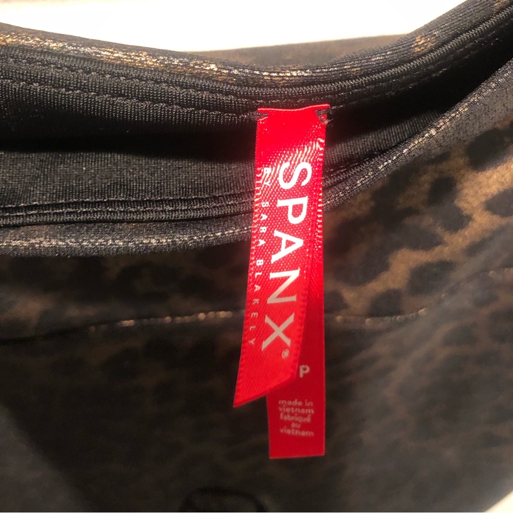 Spanx faux leather leopard leggings size small - Picture 6 of 7